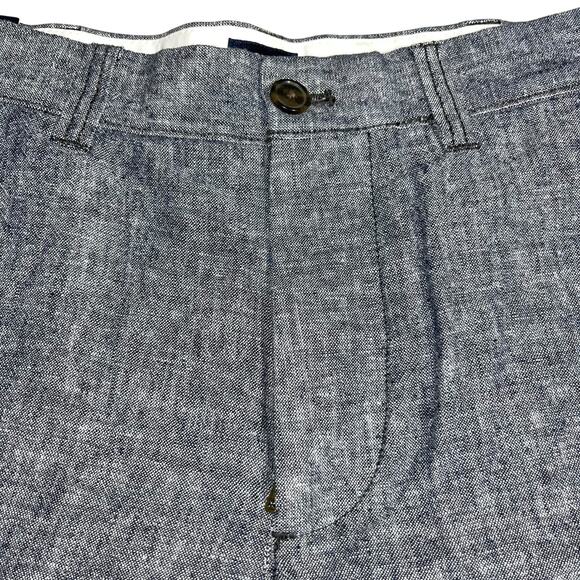 J. Crew Men's Shorts Blue Linen Blend Chino - Picture 6 of 9